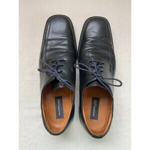 Kenneth Cole New York Size 12 Black Leather Oxfords Dress Shoes Made in Italy